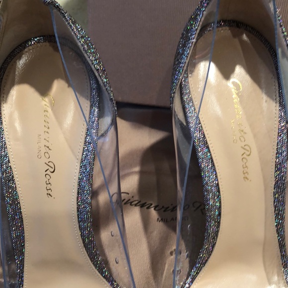 Gianvito Rossi Shoes Gianvito Rossi Nwt Iridescent Silver Plexi Pump Poshmark